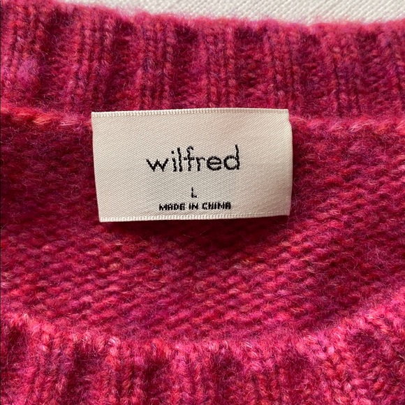 ARITZIA Wilfred Poesy Sweater | Size L | Electron Fuchsia | Wool Cashmere Blend - Picture 3 of 5